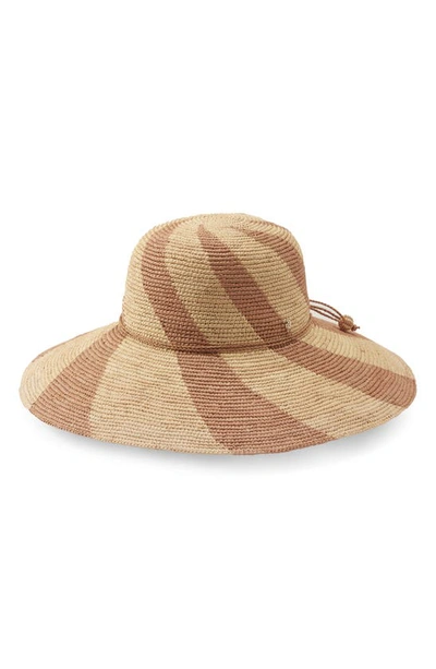 Shop Helen Kaminski Bonbon Stripe Sun Hat In Alabaster/barley