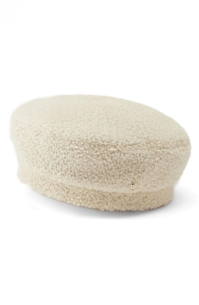 Shop Helen Kaminski Hailie Wool Blend Bouclé Beret In Cream