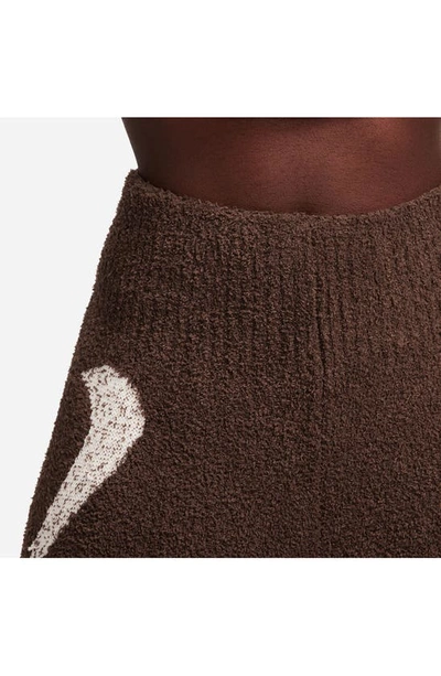 Shop Nike Sportswear Phoenix Cozy Bouclé Wide Leg Pants In Earth/ Light Ore Wood Brown