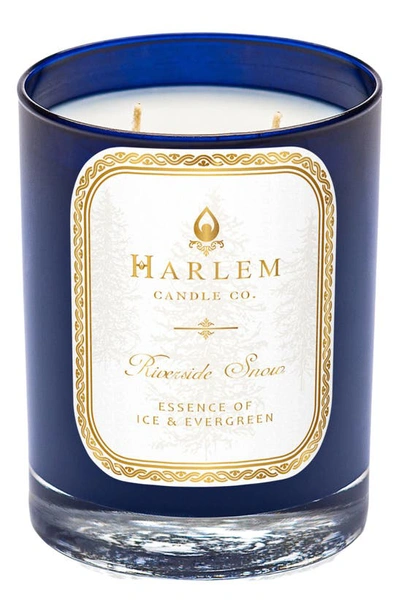Shop Harlem Candle Co. Riverside Snow Luxury Candle In Blue