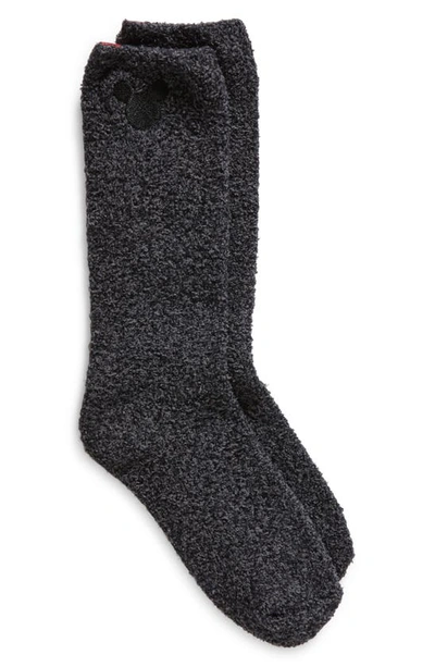 Shop Barefoot Dreams Disney® Mickey Mouse Cozychic™ Socks In Carbon-black