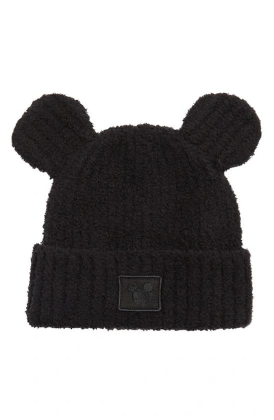 Shop Barefoot Dreams X Disney Kids' Cozychic™ Mickey Mouse Ears Beanie In Black