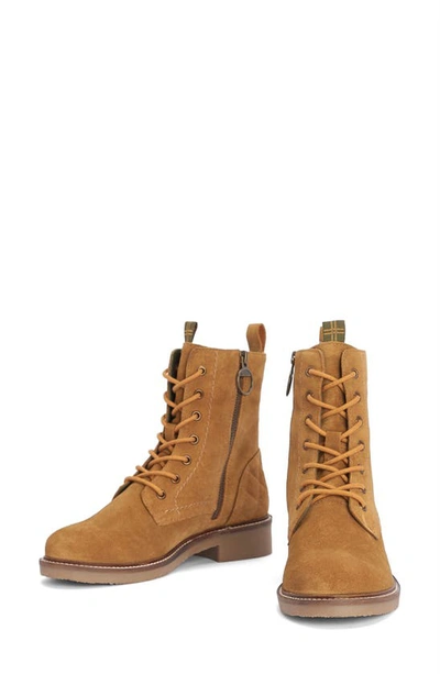 Barbour Alexandria Combat Boot In Camel