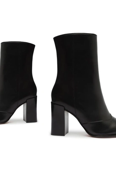 Schutz Women's Raffaela Pointed Toe High Block Heel Booties In Black