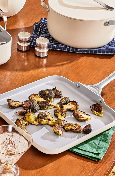 Caraway 11" Ceramic Nonstick Square Griddle In Cream