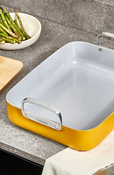 Caraway Non-stick Ceramic-coated 16.5" Roasting Pan With Rack In Navy