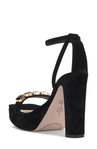 Jessica Simpson Callirah Ankle Strap Platform Sandal In Black
