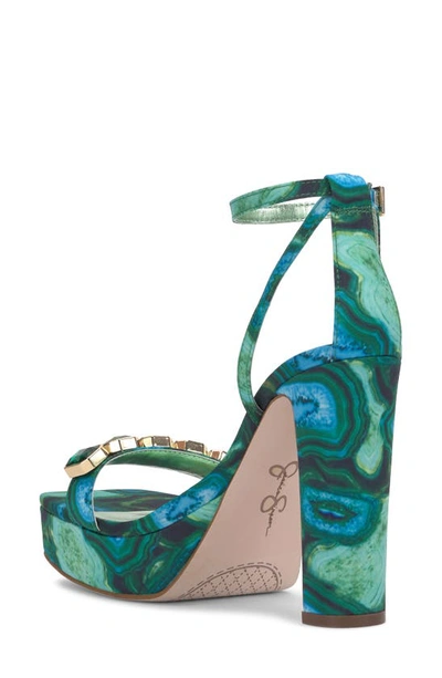 Jessica Simpson Callirah Ankle Strap Platform Sandal In Fluorite Combo