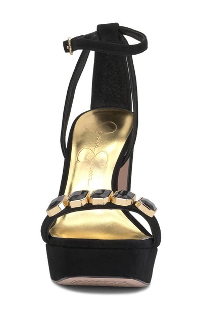 Jessica Simpson Callirah Ankle Strap Platform Sandal In Black