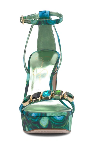 Jessica Simpson Callirah Ankle Strap Platform Sandal In Fluorite Combo
