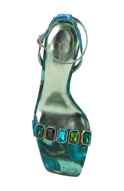 Jessica Simpson Callirah Ankle Strap Platform Sandal In Fluorite Combo