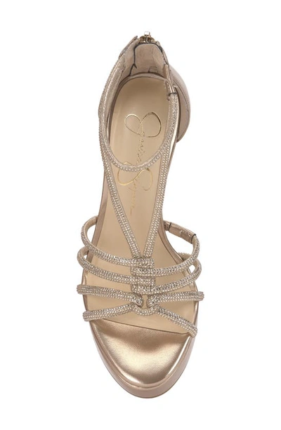 Shop Jessica Simpson Suvrie Ankle Strap Platform Sandal In Champagne
