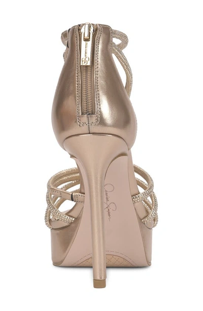 Shop Jessica Simpson Suvrie Ankle Strap Platform Sandal In Champagne