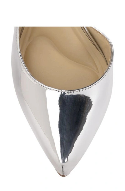 Shop Jessica Simpson Talour Pointed Toe Half D'orsay Pump In Silver