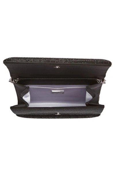Shop Judith Leiber Fizzoni Crystal Pillow Clutch In Silver Jet