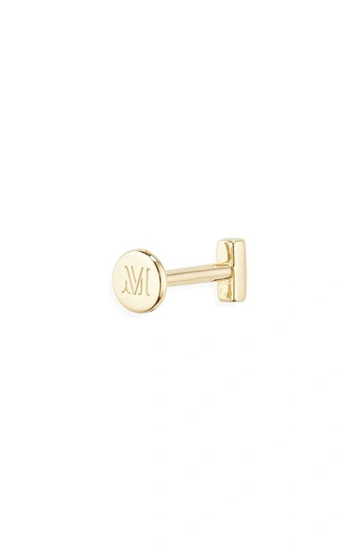 Monica Vinader Bar Single Labret Stud Earring In Gold