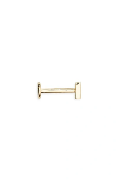 Monica Vinader Bar Single Labret Stud Earring In Gold