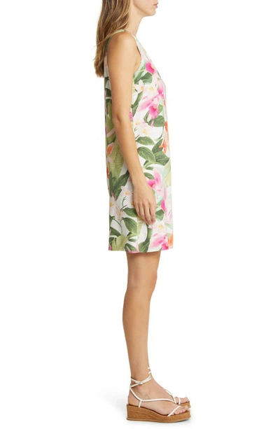 Shop Tommy Bahama Legacy Blooms Sleeveless Silk Dress In Coconut