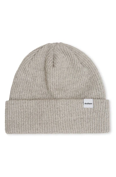 Shop Druthers Rib Recycled Cotton Knit Beanie In Lt Grey Heather