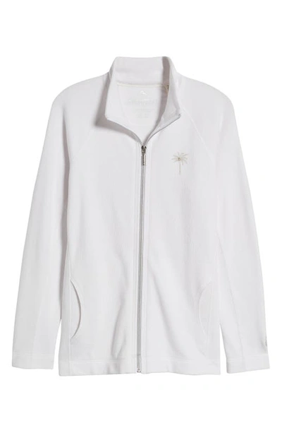 Shop Tommy Bahama Aruba Palm Shine Print Zip Jacket In White