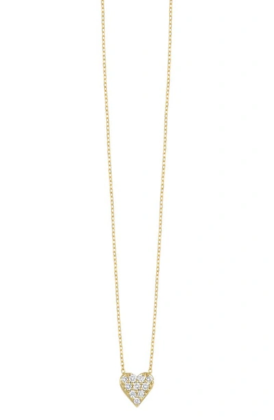 Shop Bony Levy Mika Pavé Diamond Heart Pendant Necklace In 18k Yellow Gold