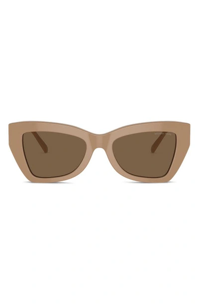 Shop Michael Kors Montecito 52mm Cat Eye Sunglasses In Brown