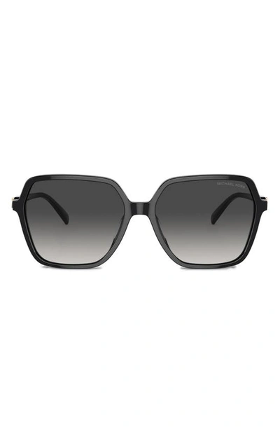 Shop Michael Kors Jasper 58mm Square Sunglasses In Black