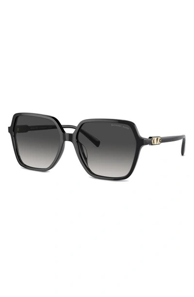 Michael Kors Jasper 58mm Square Sunglasses In Black