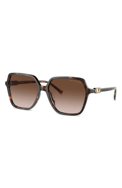 Shop Michael Kors Jasper 58mm Square Sunglasses In Dk Tort