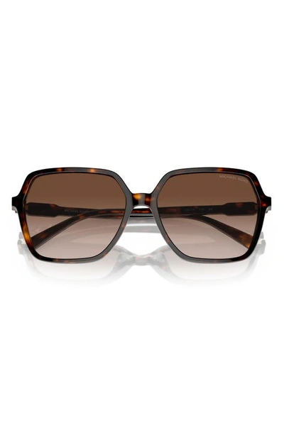 Shop Michael Kors Jasper 58mm Square Sunglasses In Dk Tort