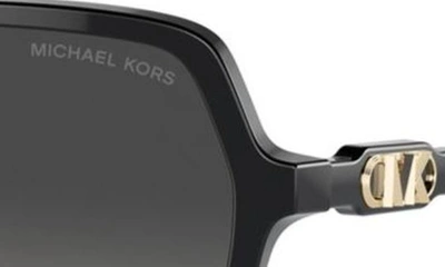 Shop Michael Kors Jasper 58mm Square Sunglasses In Black