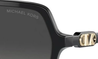 Michael Kors Jasper 58mm Square Sunglasses In Black