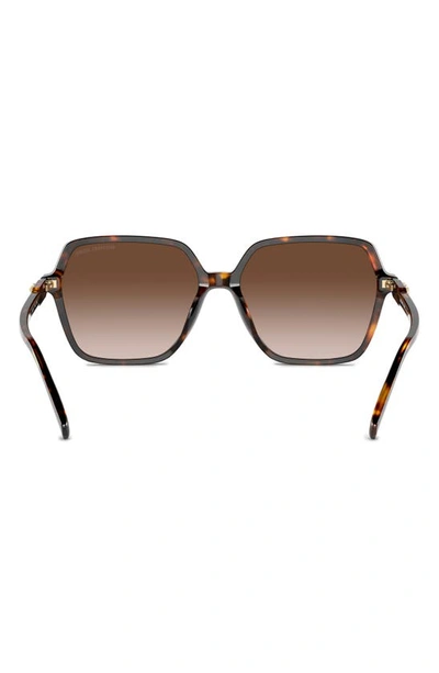 Shop Michael Kors Jasper 58mm Square Sunglasses In Dk Tort