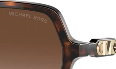 Shop Michael Kors Jasper 58mm Square Sunglasses In Dk Tort