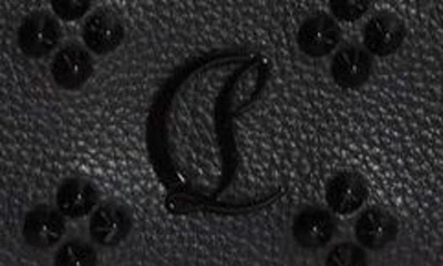 Shop Christian Louboutin Paloma Loubinthesky Stud Calfskin Baguette Bag In Cm53 Black/ Black