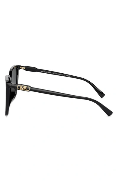 Shop Michael Kors Canberra 56mm Polarized Square Sunglasses In Black