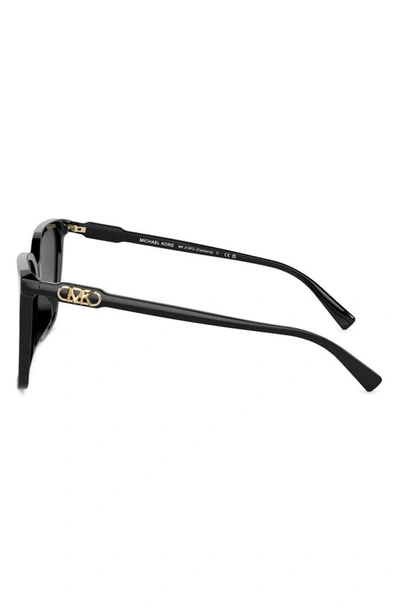 Michael Kors Canberra 56mm Polarized Square Sunglasses In Black