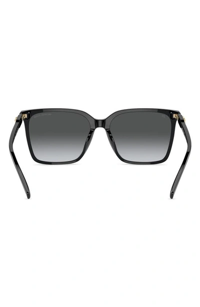 Michael Kors Canberra 56mm Polarized Square Sunglasses In Black