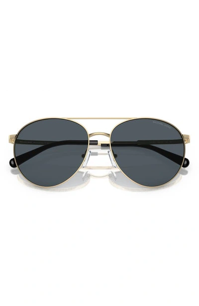 Shop Michael Kors Arches 58mm Pilot Sunglasses In Light Gold