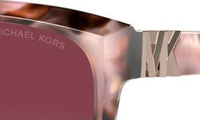 Shop Michael Kors Malia 58mm Square Sunglasses In Burgundy