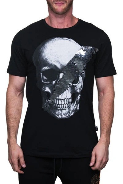 Shop Maceoo Skull Disco Graphic Crew T-shirt In Black