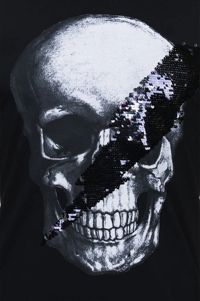 Maceoo Skull Disco Graphic Crew T-shirt In Black