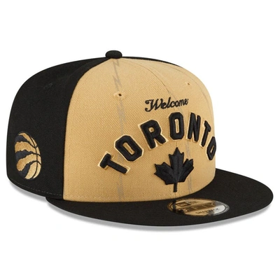 Shop New Era Gold/black Toronto Raptors 2023/24 City Edition 9fifty Snapback Adjustable Hat