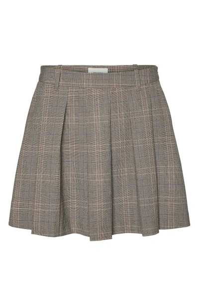 Shop Vero Moda Tracy Check Pleated Miniskirt In Bungee Cord Checkscheck