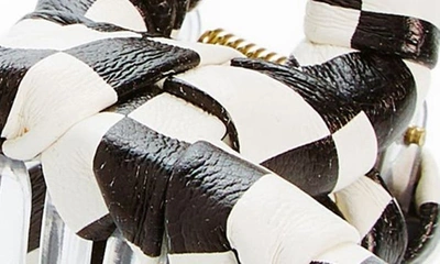 Shop Bp. Faux Leather Check Claw Clip In Black- White Multi
