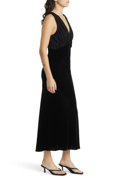 Rails Gilda Chiffon Velvet Maxi Dress In Black Velvet