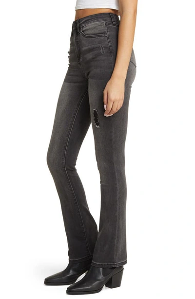 Shop Ptcl High Waist Demi Bootcut Jeans In Black