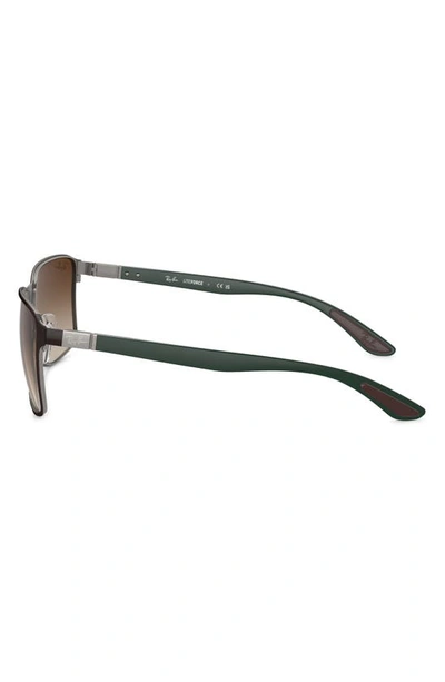 Ray Ban 59mm Square Gradient Sunglasses In Gunmetal