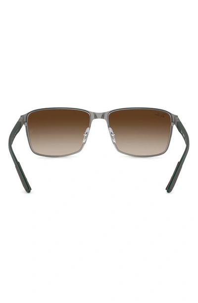 Ray Ban 59mm Square Gradient Sunglasses In Gunmetal