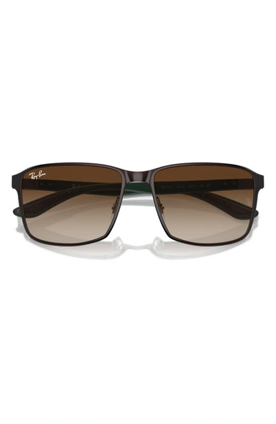 Ray Ban 59mm Square Gradient Sunglasses In Gunmetal